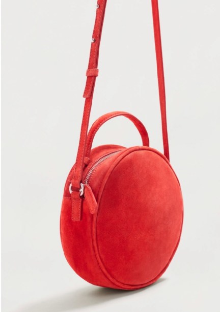 Red suede shoulder bag from Mango and it's below £100
