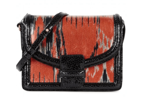 Dries Van Noten designer handbag of brocade and leather