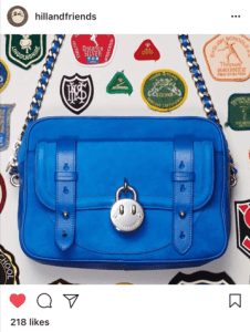 Hill and Friends blue shoulder bag