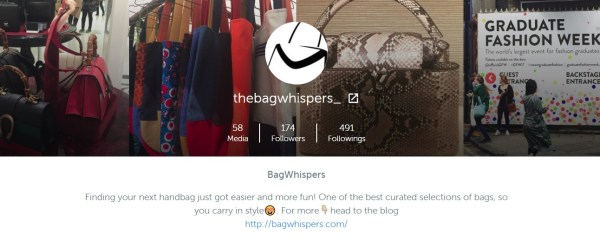 Bagwhispers on instagram