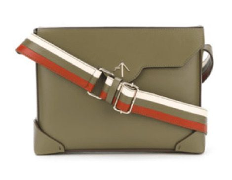 Manu Atelier striped shoulder strap handbag