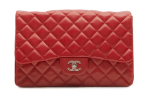 Chanel red quilted shoulder bag from Rewind