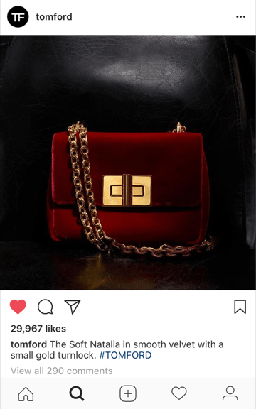 Tom Ford velvet shoulder bag