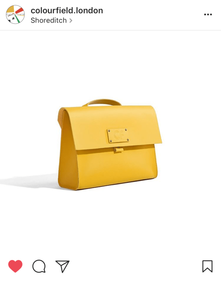 Buy British Day - Colourfield yellow satchel backpack