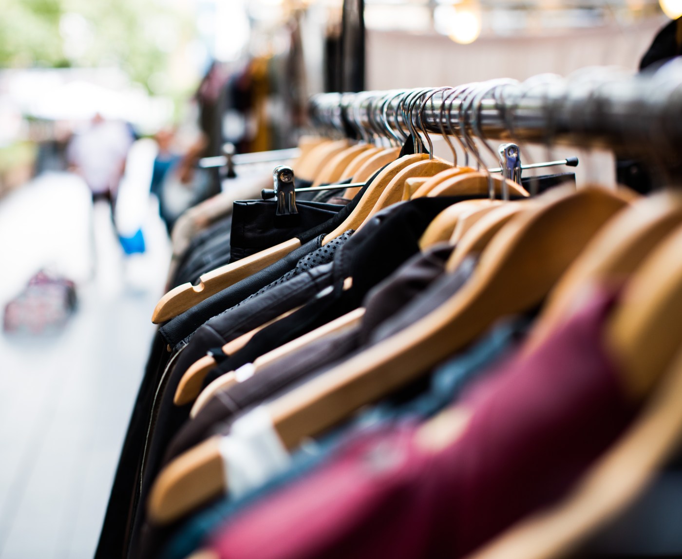 Department store handbag shopping