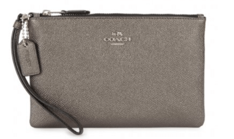 Coach gunmetal leather wallet
