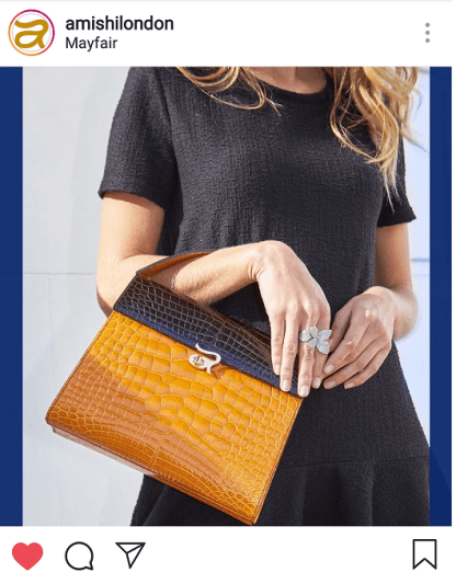 Amishi two tone handbag