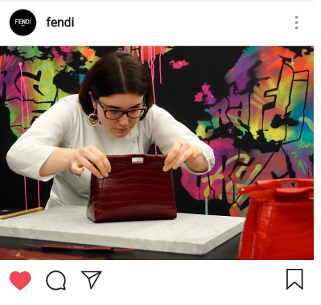 Fendi Peekaboo croc effect