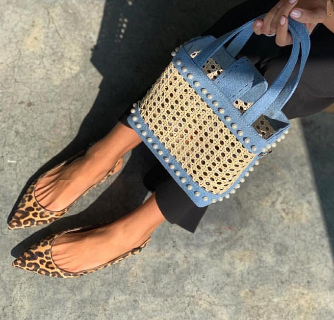 SS19 fashion bags instore and online now including the rattan bag Mini Fey from Mehyr Mu.