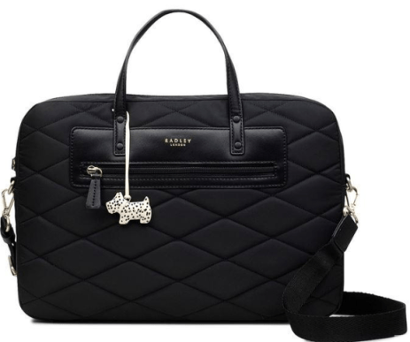 Quilted effect laptop bag by Radley